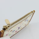 LOUIS VUITTON Monogram Multicolor Pochette Cles Purse White M92655 Auth 186408-5