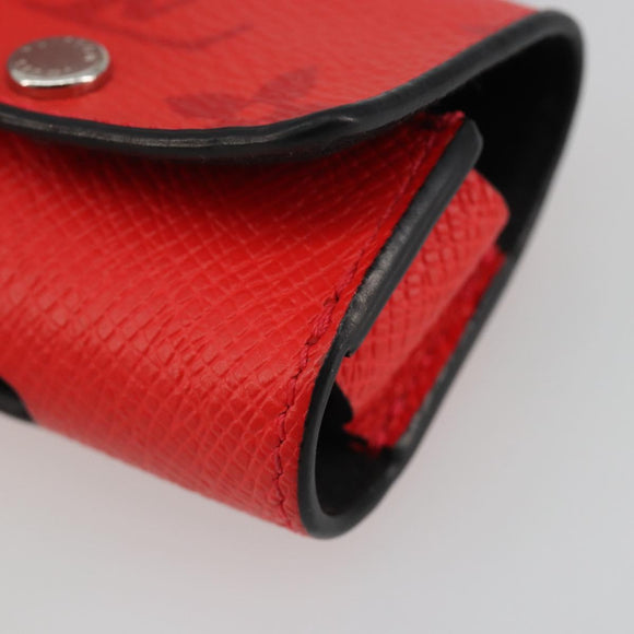 LOUIS VUITTON Tiger Lama Monogram Earphone case Red M77284 Auth 186410M
