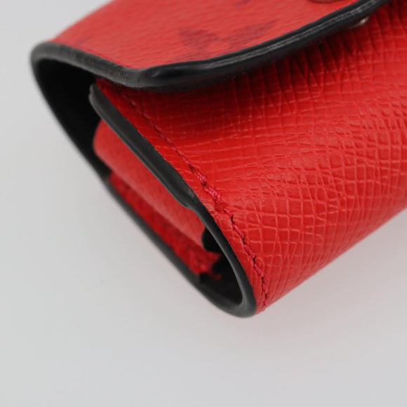 LOUIS VUITTON Tiger Lama Monogram Earphone case Red M77284 Auth 186410M