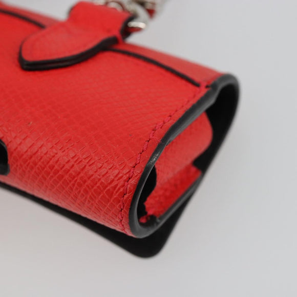 LOUIS VUITTON Tiger Lama Monogram Earphone case Red M77284 Auth 186410M
