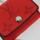 LOUIS VUITTON Tiger Lama Monogram Earphone case Red M77284 Auth 186410M-16
