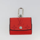 LOUIS VUITTON Tiger Lama Monogram Earphone case Red M77284 Auth 186410M-2