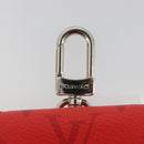 LOUIS VUITTON Tiger Lama Monogram Earphone case Red M77284 Auth 186410M-3