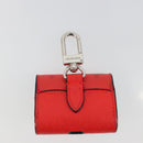 LOUIS VUITTON Tiger Lama Monogram Earphone case Red M77284 Auth 186410M-5
