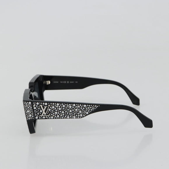 LOUIS VUITTON LV Crush Pearl & Strass Sunglasses plastic Z2396E LV Auth 186416M