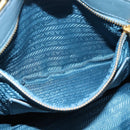 PRADA Gathered Hand Bag Nylon 2way Green Gold Auth 186425V-23