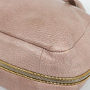 PRADA Hand Bag Vittero Dino Leather Pink Gold Silver Auth 186426V-9