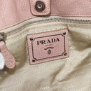 PRADA Hand Bag Vittero Dino Leather Pink Gold Silver Auth 186426V-19