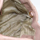 PRADA Hand Bag Vittero Dino Leather Pink Gold Silver Auth 186426V-20