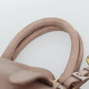 PRADA Hand Bag Vittero Dino Leather Pink Gold Silver Auth 186426V-8