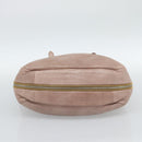 PRADA Hand Bag Vittero Dino Leather Pink Gold Silver Auth 186426V-5