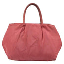 PRADA Ribbon Hand Bag Nylon Pink Gold Auth 186427-2