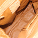 PRADA Shoulder Bag Leather 2way Brown Gold Auth 186428V-10