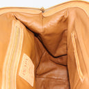 PRADA Shoulder Bag Leather 2way Brown Gold Auth 186428V-21