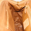 PRADA Shoulder Bag Leather 2way Brown Gold Auth 186428V-22
