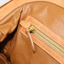 PRADA Shoulder Bag Leather 2way Brown Gold Auth 186428V-23
