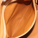 PRADA Shoulder Bag Leather 2way Brown Gold Auth 186428V-24