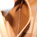 PRADA Shoulder Bag Leather 2way Brown Gold Auth 186428V-25