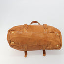 PRADA Shoulder Bag Leather 2way Brown Gold Auth 186428V-5