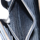 PRADA Hand Bag Safiano Leather 2way Navy Silver Auth 186429A-27