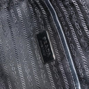 PRADA Hand Bag Leather Black Silver Auth 186430A-18
