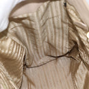 PRADA Hand Bag Leather 2way Beige Gold Auth 186432A-23
