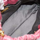 Miu Miu Hand Bag Leather 2way Pink Gold Auth 186436SAM-11