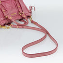 Miu Miu Hand Bag Leather 2way Pink Gold Auth 186436SAM-9