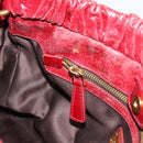Miu Miu Hand Bag Leather 2way Red Gold Auth 186437SAM-21