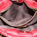 Miu Miu Hand Bag Leather 2way Red Gold Auth 186437SAM-22
