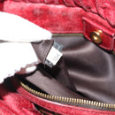 Miu Miu Hand Bag Leather 2way Red Gold Auth 186437SAM-12