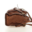 Miu Miu Tote Bag Leather Brown Gold Auth 186438V-4