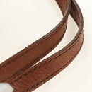Miu Miu Tote Bag Leather Brown Gold Auth 186438V-8