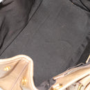 Miu Miu Hand Bag Leather Beige Gold Auth 186439V-20