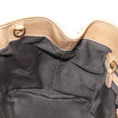Miu Miu Hand Bag Leather Beige Gold Auth 186439V-21