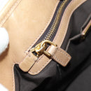 Miu Miu Hand Bag Leather Beige Gold Auth 186439V-24