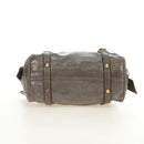 Miu Miu Hand Bag Leather 2way Gray Gold Auth 186440SAM-11