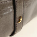 Miu Miu Hand Bag Leather 2way Gray Gold Auth 186440SAM-12