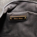 Miu Miu Hand Bag Leather 2way Gray Gold Auth 186440SAM-20