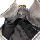 Miu Miu Hand Bag Leather 2way Gray Gold Auth 186440SAM-23