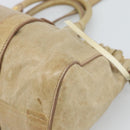 Miu Miu Hand Bag Leather 2way Beige Gold Auth 186441V-16