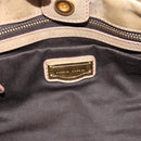 Miu Miu Hand Bag Leather 2way Beige Gold Auth 186441V-19