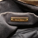 Miu Miu Hand Bag Leather 2way Beige Gold Auth 186442SAM-24