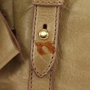 Miu Miu Hand Bag Leather 2way Beige Gold Auth 186442SAM-2
