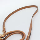 Miu Miu Hand Bag Leather 2way Brown Gold Auth 186443SAM-15
