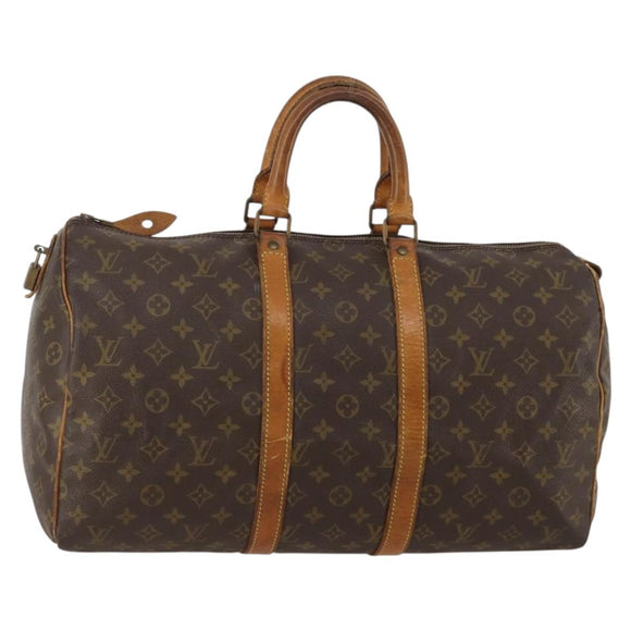 LOUIS VUITTON Monogram Keepall 45 Boston Bag M41428 LV Auth 186452
