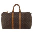LOUIS VUITTON Monogram Keepall 45 Boston Bag M41428 LV Auth 186452-2