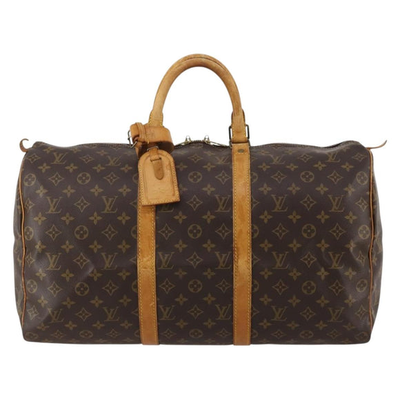 LOUIS VUITTON Monogram Keepall 50 Boston Bag M41426 LV Auth 186453
