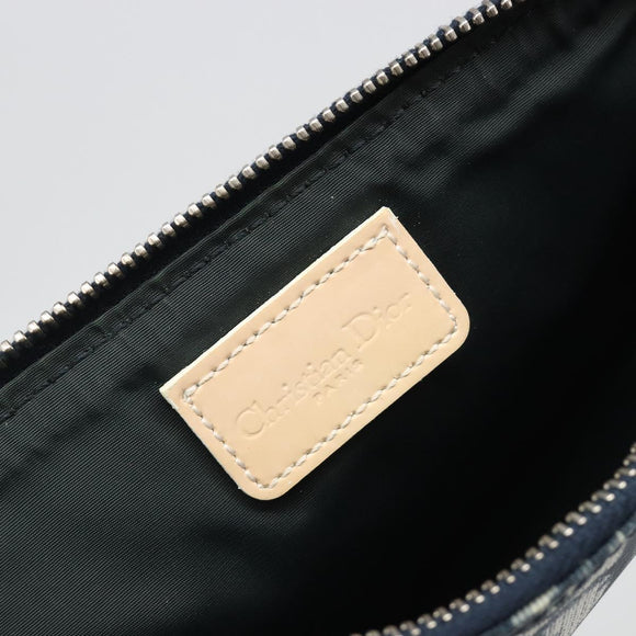 Christian Dior Trotter Canvas Saddle Accessory Pouch PVC Navy Auth 186458V