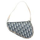 Christian Dior Trotter Canvas Saddle Accessory Pouch PVC Navy Auth 186458V-2